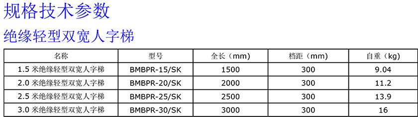 绝缘轻型双宽人字梯840